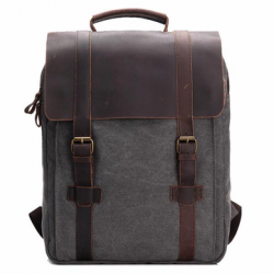 Vintage Canvas 15 inch Laptop Bag Backpack Men Women