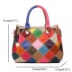 Women Patchwork Cowhide Colorful Handbag Tote Handbag Crossbody Bag Women Patchwork Cowhide Colorful Handbag Tote Handbag Crossbody Bag