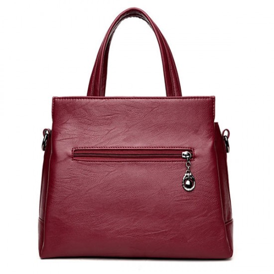 3 Main Pockets Women Casual PU Leather Handbag 3 Main Pockets Women Casual PU Leather Handbag