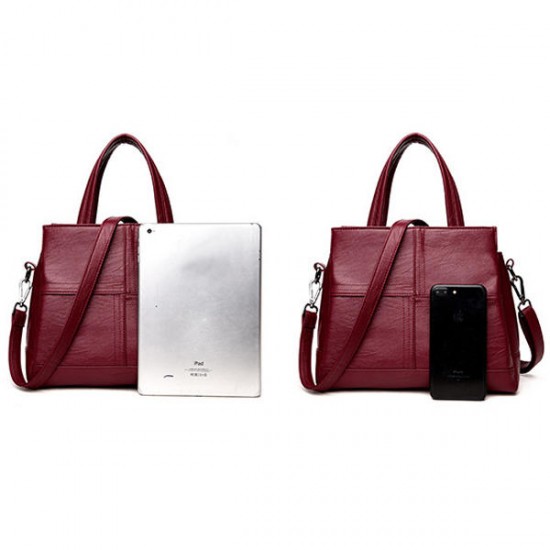 3 Main Pockets Women Casual PU Leather Handbag 3 Main Pockets Women Casual PU Leather Handbag