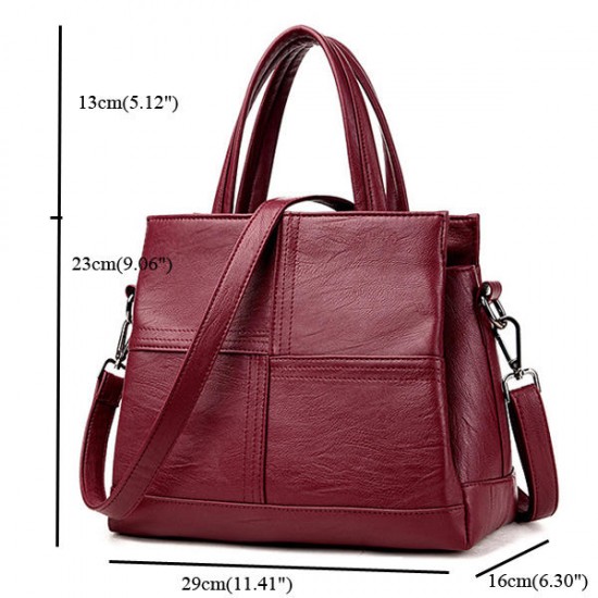 3 Main Pockets Women Casual PU Leather Handbag 3 Main Pockets Women Casual PU Leather Handbag