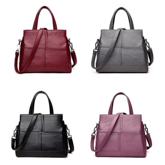 3 Main Pockets Women Casual PU Leather Handbag 3 Main Pockets Women Casual PU Leather Handbag