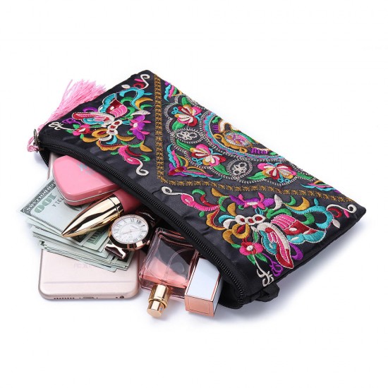Ethnic Embroidery Flowers Bag Clutch Bag Purse For Women Ethnic Embroidery Flowers Bag Clutch Bag Purse For Women