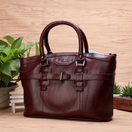 Women Genuine Leather Vintage Oil Wax Handbag Women Genuine Leather Vintage Oil Wax Handbag