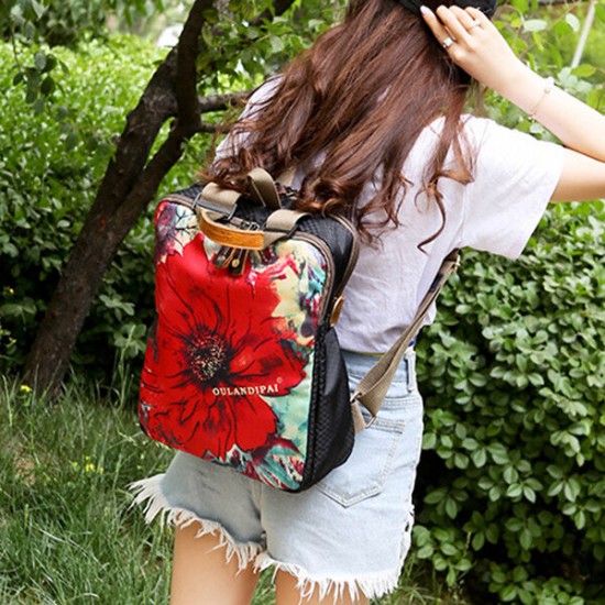 Brenice National Flower Handbags Multifuntion Shoulder Bags Backpack Brenice National Flower Handbags Multifuntion Shoulder Bags Backpack