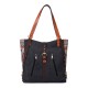 Brenice Women National Canvas Handbag Shoulder Bag Backpack Brenice Women National Canvas Handbag Shoulder Bag Backpack