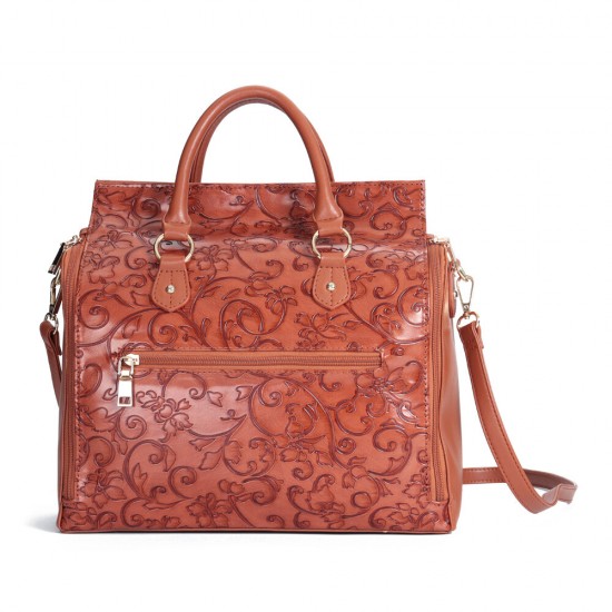 Brenice Women Embossed Floral Handbag Vintage Large Capavcity Shoulder Crossbody Bag Brenice Women Embossed Floral Handbag Vintage Large Capavcity Shoulder Crossbody Bag