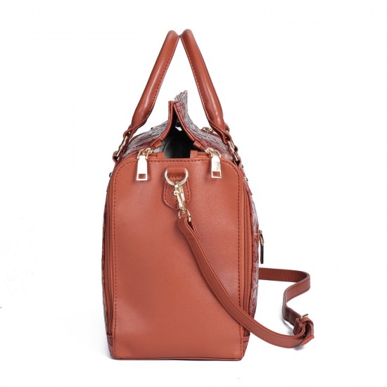 Brenice Women Embossed Floral Handbag Vintage Large Capavcity Shoulder Crossbody Bag Brenice Women Embossed Floral Handbag Vintage Large Capavcity Shoulder Crossbody Bag