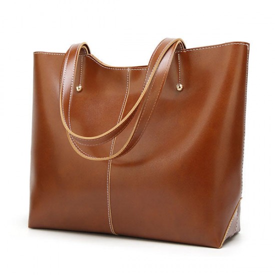 Women Simple Retro Pu Leather Tote Bag Handbag Women Simple Retro Pu Leather Tote Bag Handbag