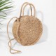 Women Hand Woven Bag Round Rattan Straw Bohemia Style Beach Circle Beach Bags Women Hand Woven Bag Round Rattan Straw Bohemia Style Beach Circle Beach Bags