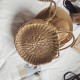 Women Hand Woven Bag Round Rattan Straw Bohemia Style Beach Circle Beach Bags Women Hand Woven Bag Round Rattan Straw Bohemia Style Beach Circle Beach Bags