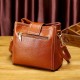 Women Leisure Solid Shoulder Bag Oil Wax Faux Leather Crossbody Bag Women Leisure Solid Shoulder Bag Oil Wax Faux Leather Crossbody Bag