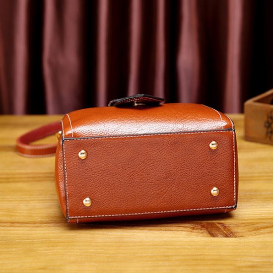 Women Leisure Solid Shoulder Bag Oil Wax Faux Leather Crossbody Bag Women Leisure Solid Shoulder Bag Oil Wax Faux Leather Crossbody Bag