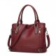 Women Faux Leather Large Capacity Tote Bag Solid Handbag Leisure Crossbody Bag Women Faux Leather Large Capacity Tote Bag Solid Handbag Leisure Crossbody Bag