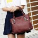 Women Faux Leather Large Capacity Tote Bag Solid Handbag Leisure Crossbody Bag Women Faux Leather Large Capacity Tote Bag Solid Handbag Leisure Crossbody Bag