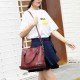 Women Faux Leather Large Capacity Tote Bag Solid Handbag Leisure Crossbody Bag Women Faux Leather Large Capacity Tote Bag Solid Handbag Leisure Crossbody Bag