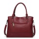 Women Faux Leather Large Capacity Tote Bag Solid Handbag Leisure Crossbody Bag Women Faux Leather Large Capacity Tote Bag Solid Handbag Leisure Crossbody Bag
