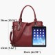 Women Faux Leather Large Capacity Tote Bag Solid Handbag Leisure Crossbody Bag Women Faux Leather Large Capacity Tote Bag Solid Handbag Leisure Crossbody Bag