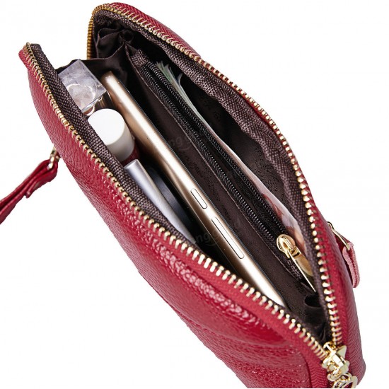 Women Genuine Leather Clutch Bag Zipper Long Wallet Two Fold Purse Women Genuine Leather Clutch Bag Zipper Long Wallet Two Fold Purse