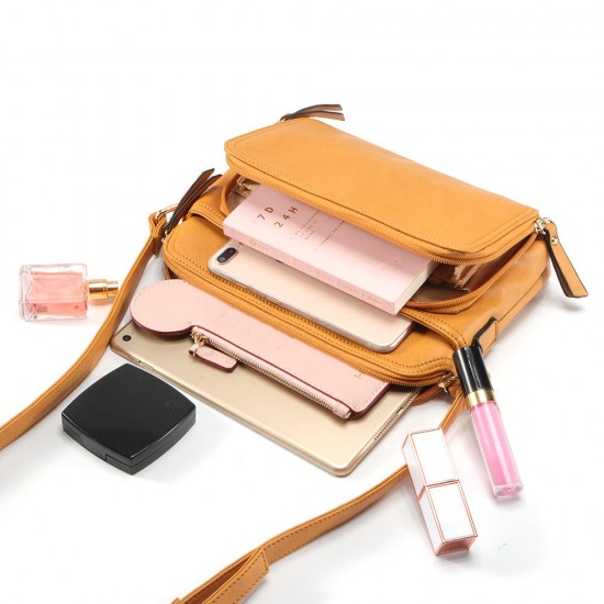 Brenice Women Solid Multi-pockets Casual Faux Leather Crossbody Bag Shoulder Bag Handbag Brenice Women Solid Multi-pockets Casual Faux Leather Crossbody Bag Shoulder Bag Handbag