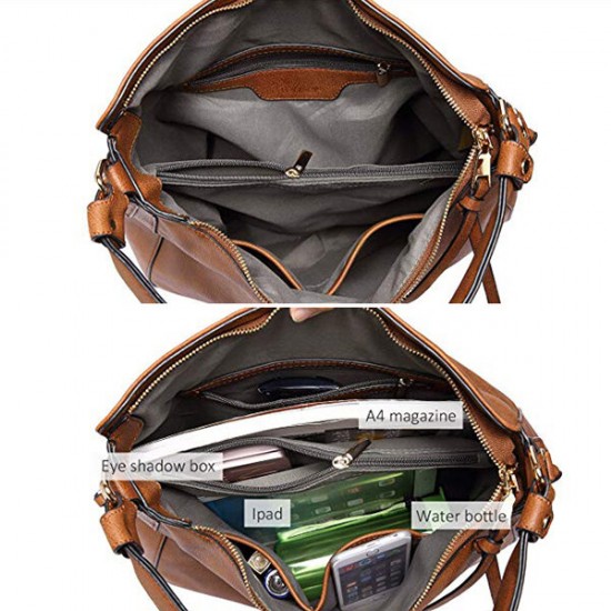 Women Large Capacity Handbag PU Leather Tote Bag Hnadbag Women Large Capacity Handbag PU Leather Tote Bag Hnadbag