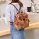 Women Vintage Oil Wax Multi-function Backpack Handbag Women Vintage Oil Wax Multi-function Backpack Handbag