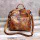 Women Vintage Oil Wax Multi-function Backpack Handbag Women Vintage Oil Wax Multi-function Backpack Handbag