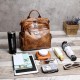 Women Vintage Oil Wax Multi-function Backpack Handbag Women Vintage Oil Wax Multi-function Backpack Handbag