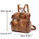 Women Vintage Oil Wax Multi-function Backpack Handbag Women Vintage Oil Wax Multi-function Backpack Handbag