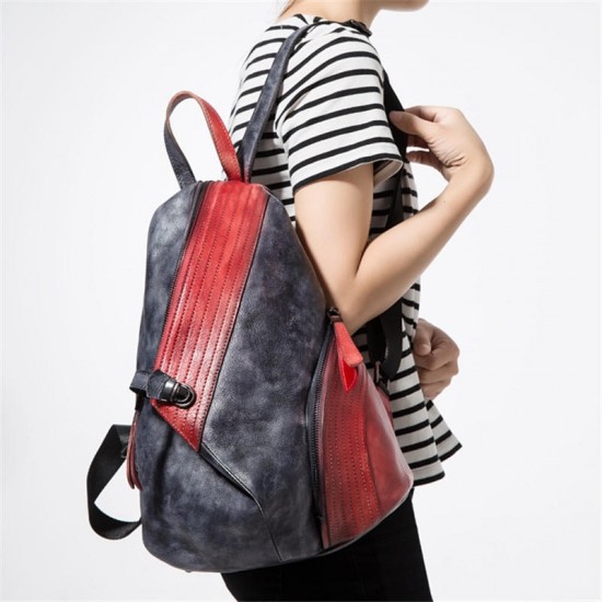 Women Retro Genuine Leather Vintage Craft Backpack Women Retro Genuine Leather Vintage Craft Backpack