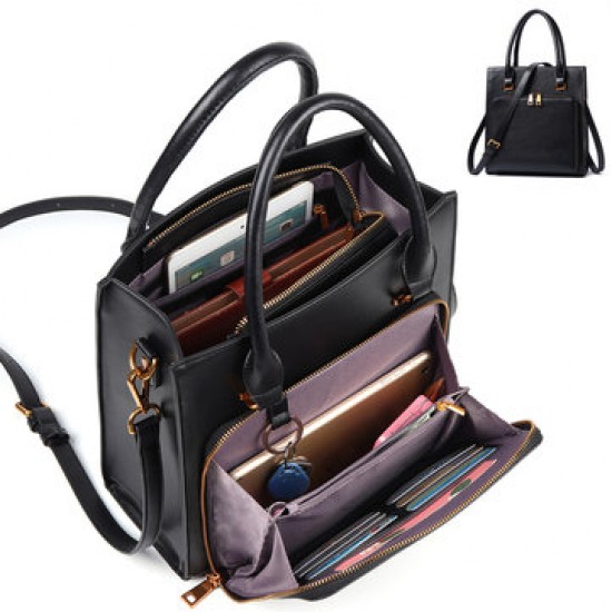 Brenice Women Solid Multifuction Handbag Work Crossbody Bag Muti-Pocket Multipurpose Bag Brenice Women Solid Multifuction Handbag Work Crossbody Bag Muti-Pocket Multipurpose Bag