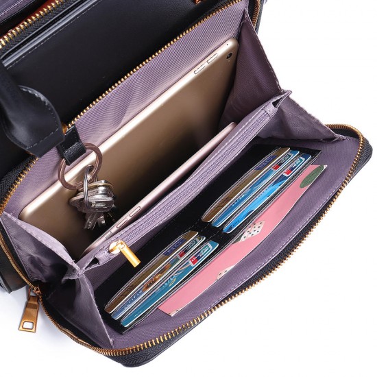 Brenice Women Solid Multifuction Handbag Work Crossbody Bag Muti-Pocket Multipurpose Bag Brenice Women Solid Multifuction Handbag Work Crossbody Bag Muti-Pocket Multipurpose Bag