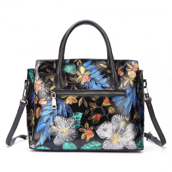 Genuine Leather Hand-painted Vintage Handbag Genuine Leather Hand-painted Vintage Handbag