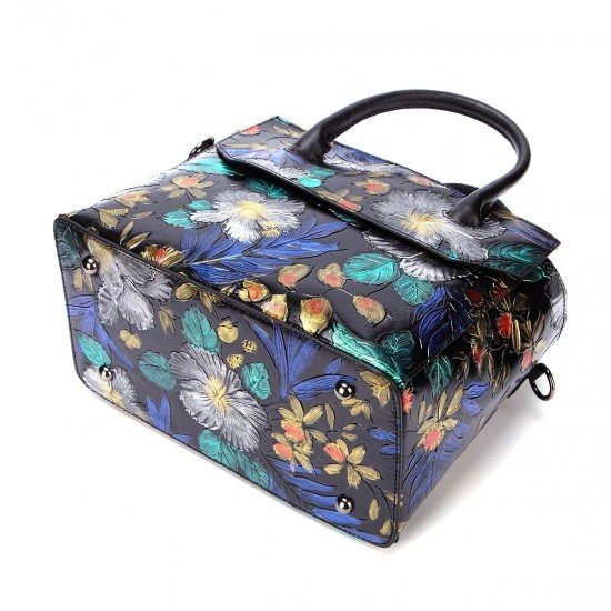 Genuine Leather Hand-painted Vintage Handbag Genuine Leather Hand-painted Vintage Handbag