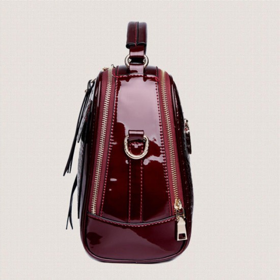 Women Patent Leather Seashell Bag Portable Diagonal Bag Women Patent Leather Seashell Bag Portable Diagonal Bag