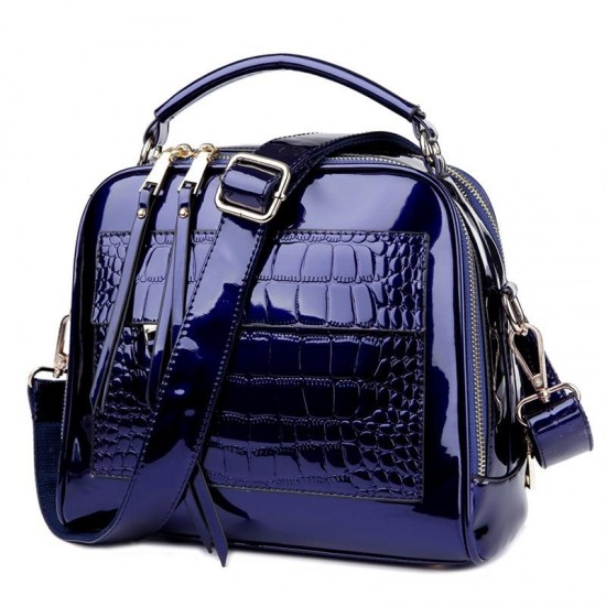 Women Patent Leather Seashell Bag Portable Diagonal Bag Women Patent Leather Seashell Bag Portable Diagonal Bag