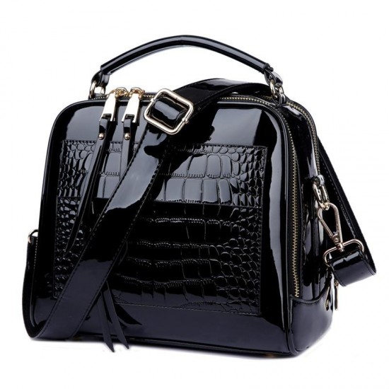 Women Patent Leather Seashell Bag Portable Diagonal Bag Women Patent Leather Seashell Bag Portable Diagonal Bag