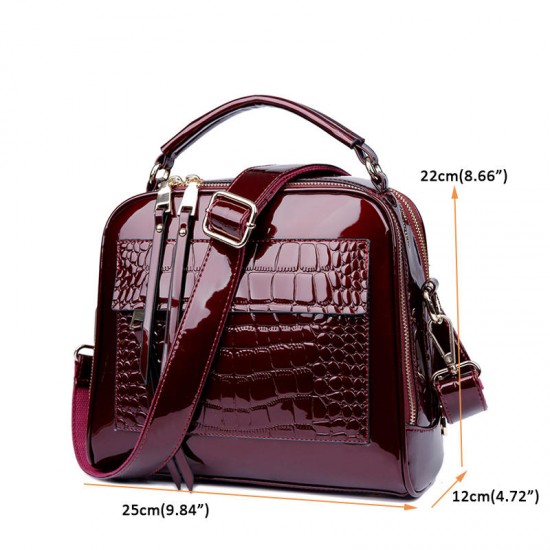 Women Patent Leather Seashell Bag Portable Diagonal Bag Women Patent Leather Seashell Bag Portable Diagonal Bag