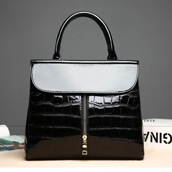Women Fashion Portable Patent Leather Handbag Women Fashion Portable Patent Leather Handbag