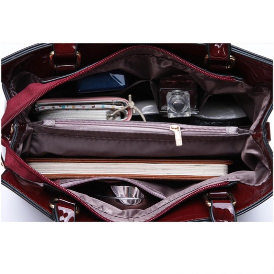 Women Fashion Portable Patent Leather Handbag Women Fashion Portable Patent Leather Handbag