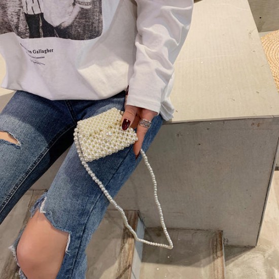 Pearl Handmade Evening Bag Crossbody Bag For Women Pearl Handmade Evening Bag Crossbody Bag For Women