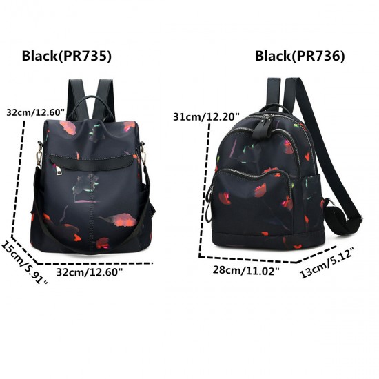 Women Anti-theft Backpack Purse Travel Print Oxford Backpack Women Anti-theft Backpack Purse Travel Print Oxford Backpack