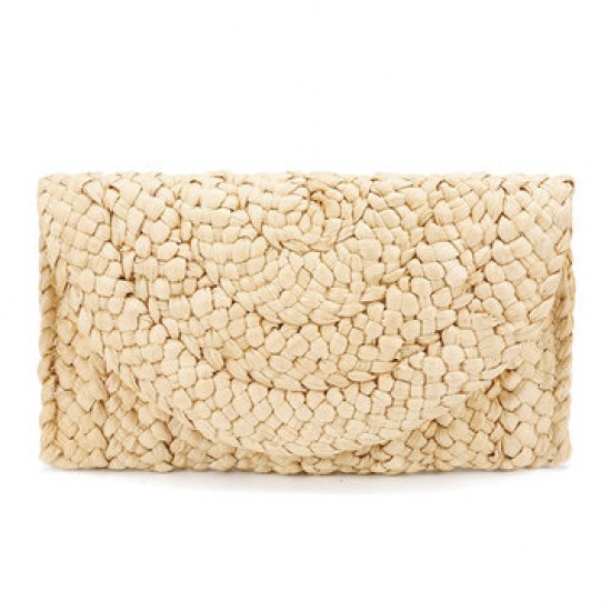 JOSEKO Women Summer Lovely Retro Straw Knitted Wallet Key Money Beach Long Bag Clutch JOSEKO Women Summer Lovely Retro Straw Knitted Wallet Key Money Beach Long Bag Clutch