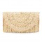 JOSEKO Women Summer Lovely Retro Straw Knitted Wallet Key Money Beach Long Bag Clutch