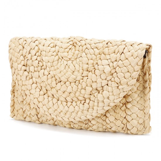 JOSEKO Women Summer Lovely Retro Straw Knitted Wallet Key Money Beach Long Bag Clutch JOSEKO Women Summer Lovely Retro Straw Knitted Wallet Key Money Beach Long Bag Clutch
