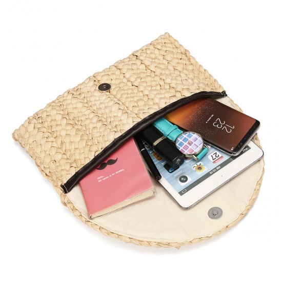 JOSEKO Women Summer Lovely Retro Straw Knitted Wallet Key Money Beach Long Bag Clutch JOSEKO Women Summer Lovely Retro Straw Knitted Wallet Key Money Beach Long Bag Clutch