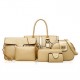 6 PCS Women PU Leather Handbag Vintage Leisure Crossbody Bag Solid Shoulder Bag 6 PCS Women PU Leather Handbag Vintage Leisure Crossbody Bag Solid Shoulder Bag