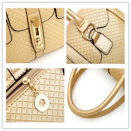 6 PCS Women PU Leather Handbag Vintage Leisure Crossbody Bag Solid Shoulder Bag 6 PCS Women PU Leather Handbag Vintage Leisure Crossbody Bag Solid Shoulder Bag