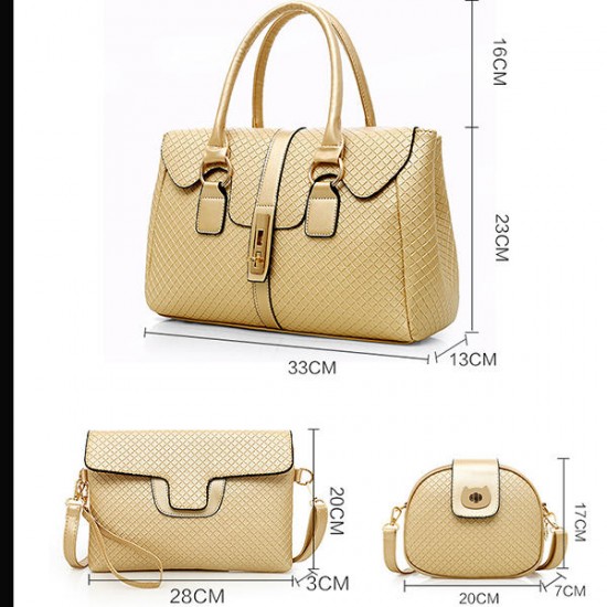 6 PCS Women PU Leather Handbag Vintage Leisure Crossbody Bag Solid Shoulder Bag 6 PCS Women PU Leather Handbag Vintage Leisure Crossbody Bag Solid Shoulder Bag