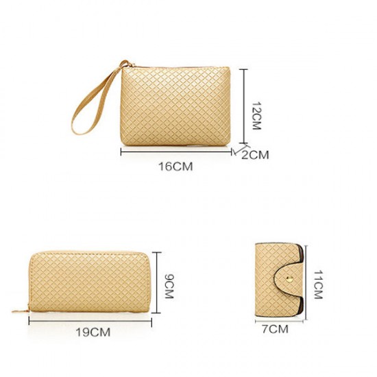 6 PCS Women PU Leather Handbag Vintage Leisure Crossbody Bag Solid Shoulder Bag 6 PCS Women PU Leather Handbag Vintage Leisure Crossbody Bag Solid Shoulder Bag